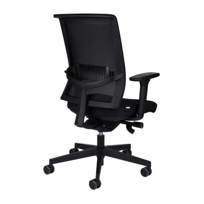 Fotel biurowy Grospol Level BS BLACK tkanina Strong - 8 kolorów