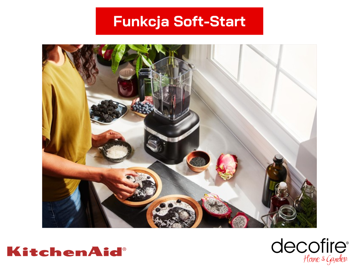 Funkcja Soft-Start w blenderze K400 Artisan 1,4 l Cast Iron Black KitchenAid