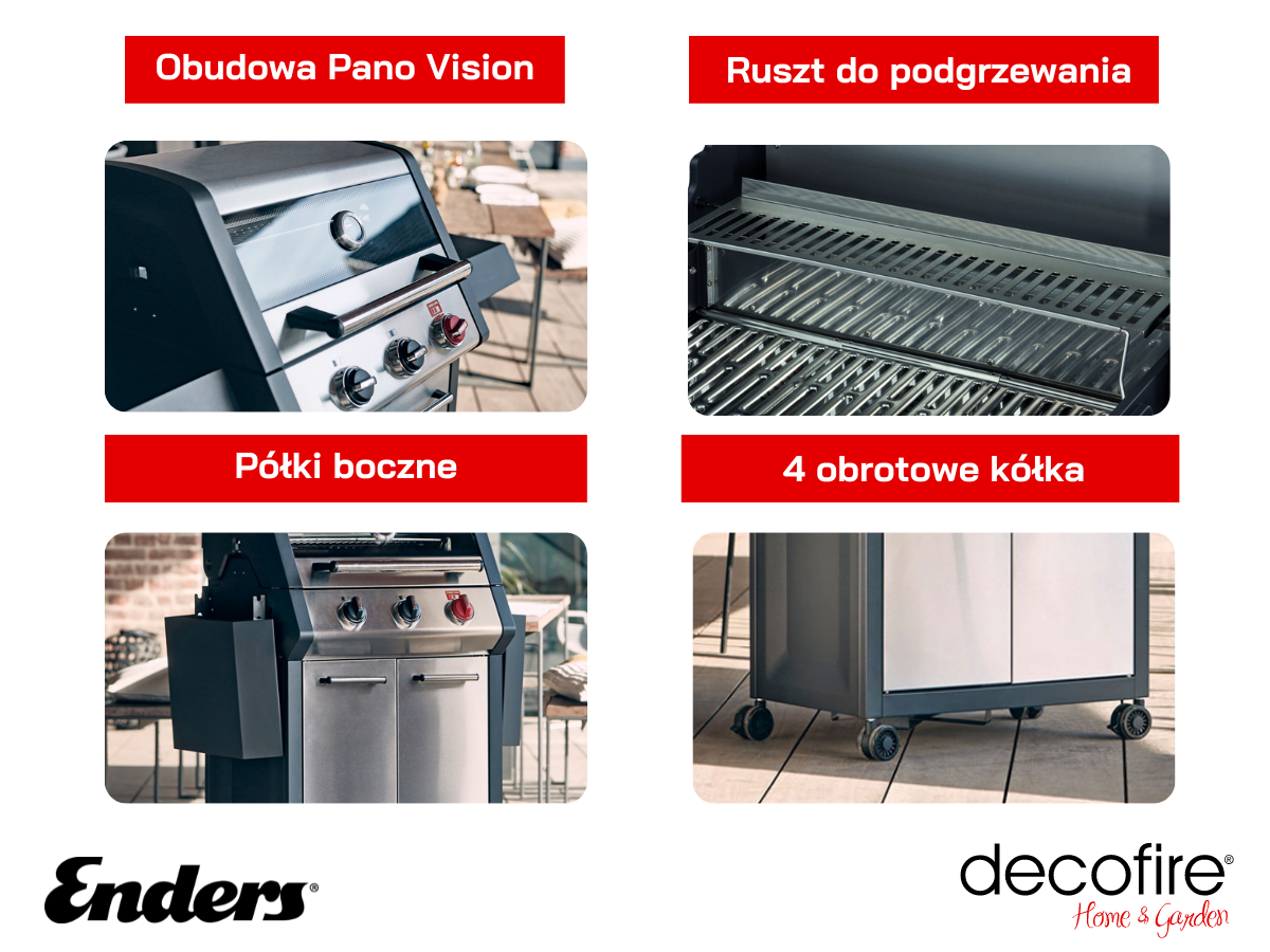 Dodatkowe udogodnienia w grillu Enders Monroe PROX 3S Turbo
