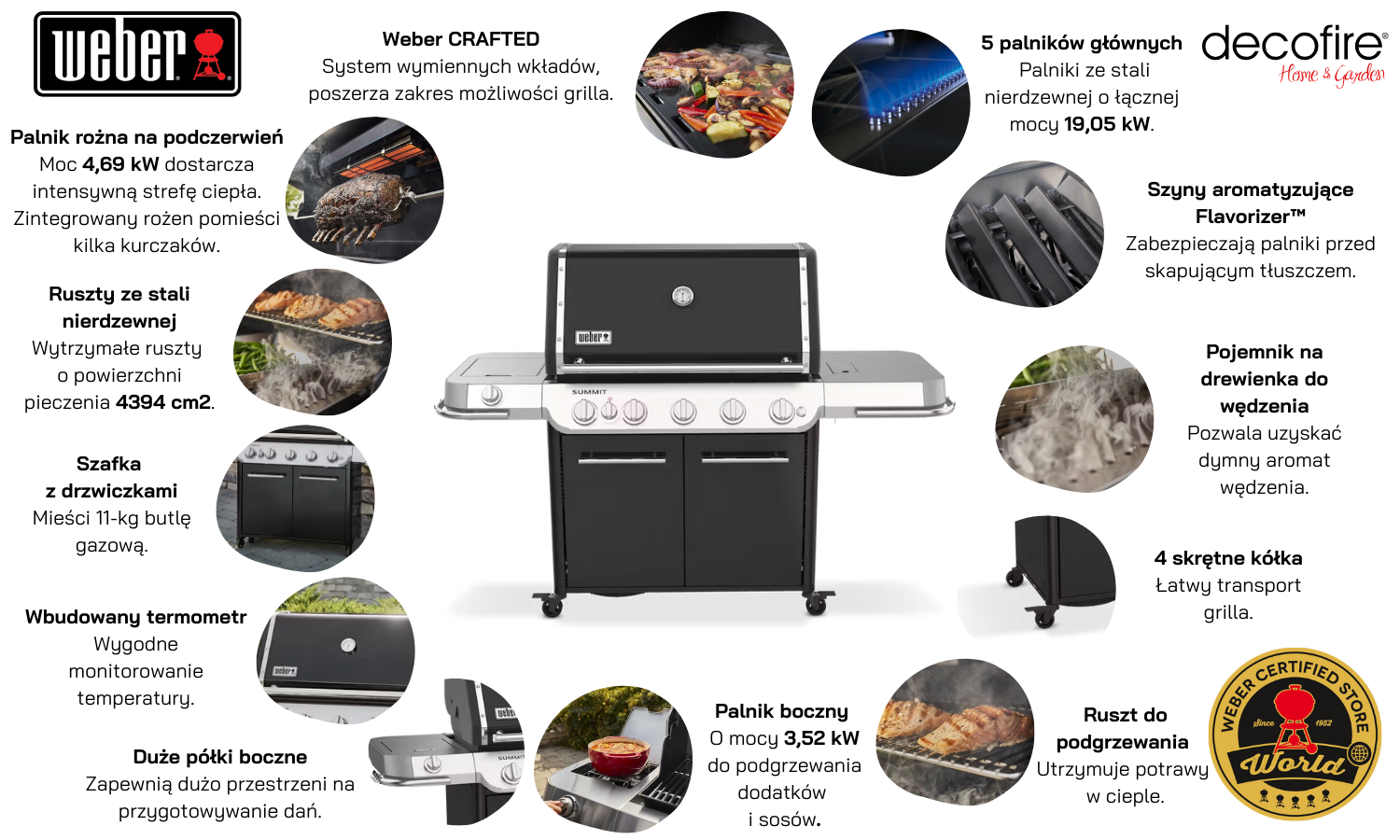 Grill gazowy Weber Summit FS38 E Black