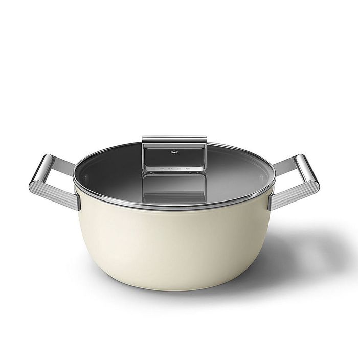 Garnek 24 cm Kremowy Smeg (CSF2412CRM)