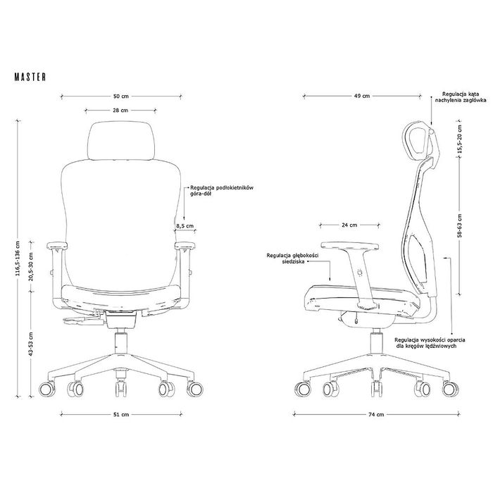 UNIQUE fotel biurowy Master (MB161H-U)