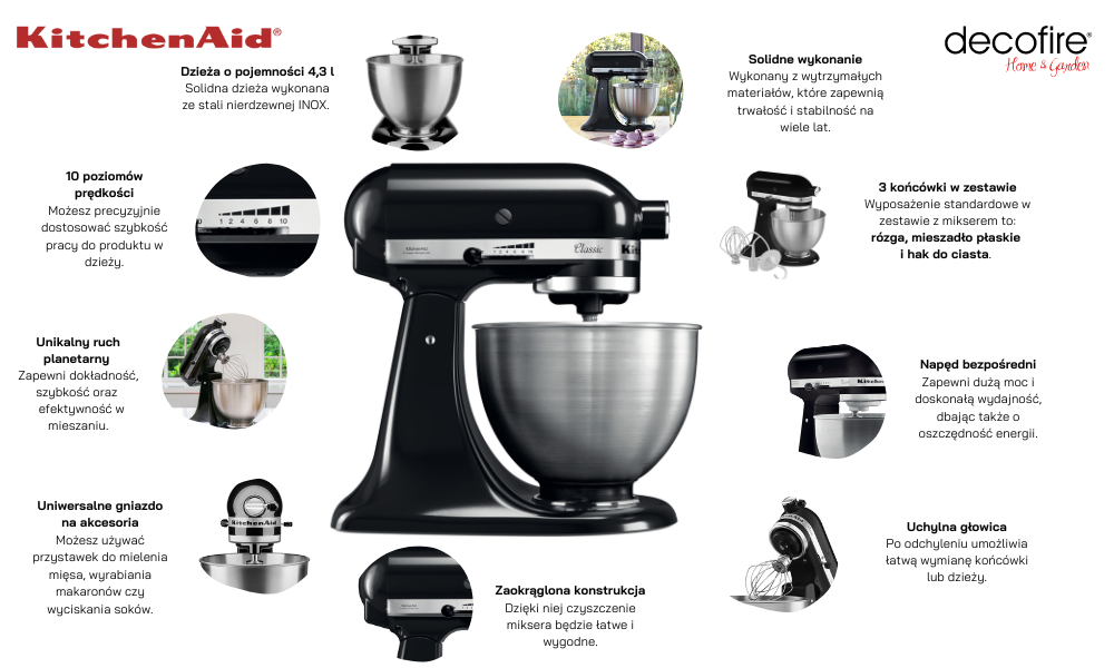 Mikser Classic Onyx Black 4,3 l KitchenAid