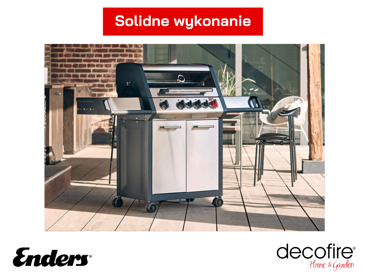 Solidne wykonanie grilla gazowego Enders Monroe PRO 4 SIK Turobo