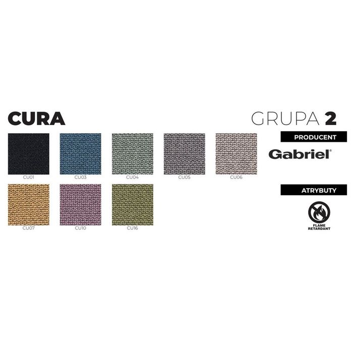 Grospol fotel biurowy Team Pro HD black chrome tkanina Cura - 8 kolorów