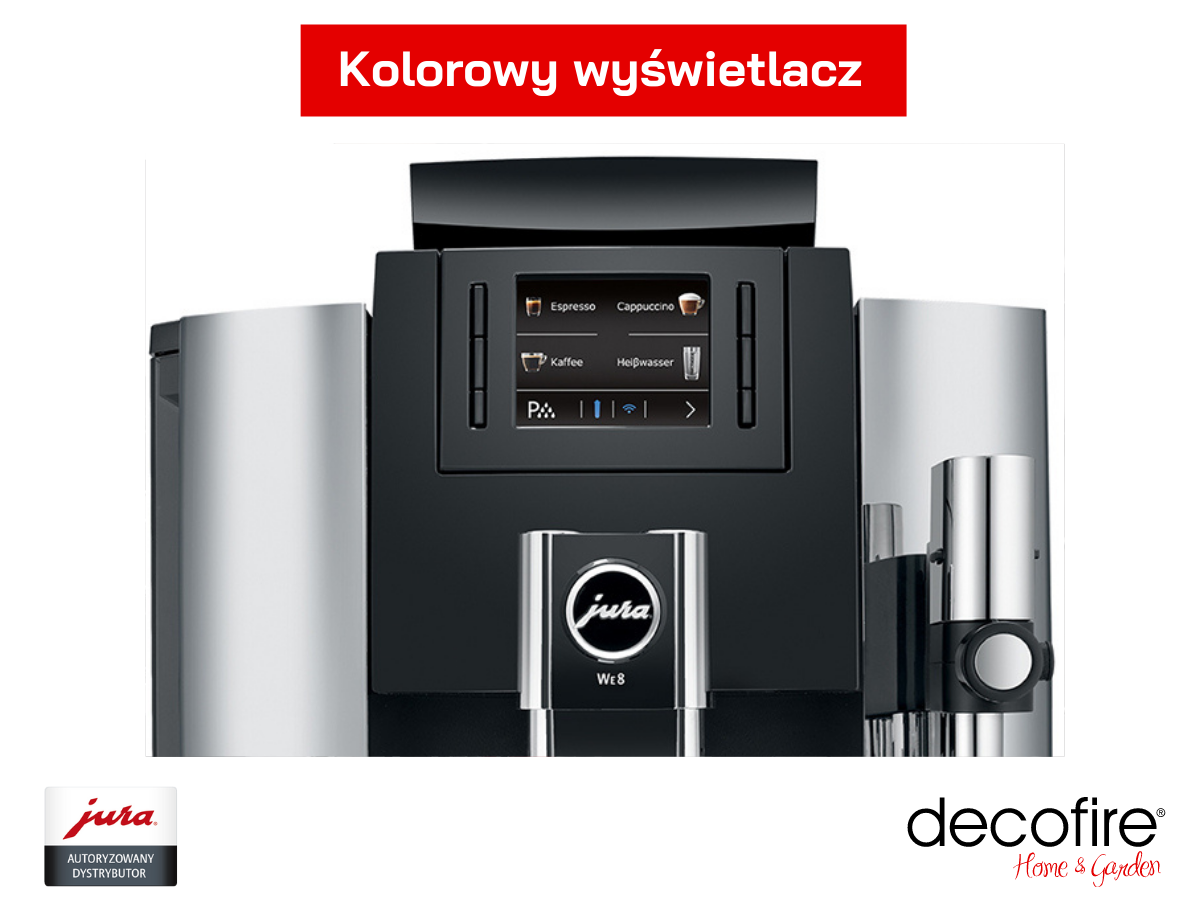 Kolorowy wyświetlacz w ekspresie Jura WE8 Chrome EA