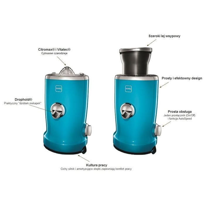 NOVIS - Wyciskarka do soku Vita Juicer - niebieski