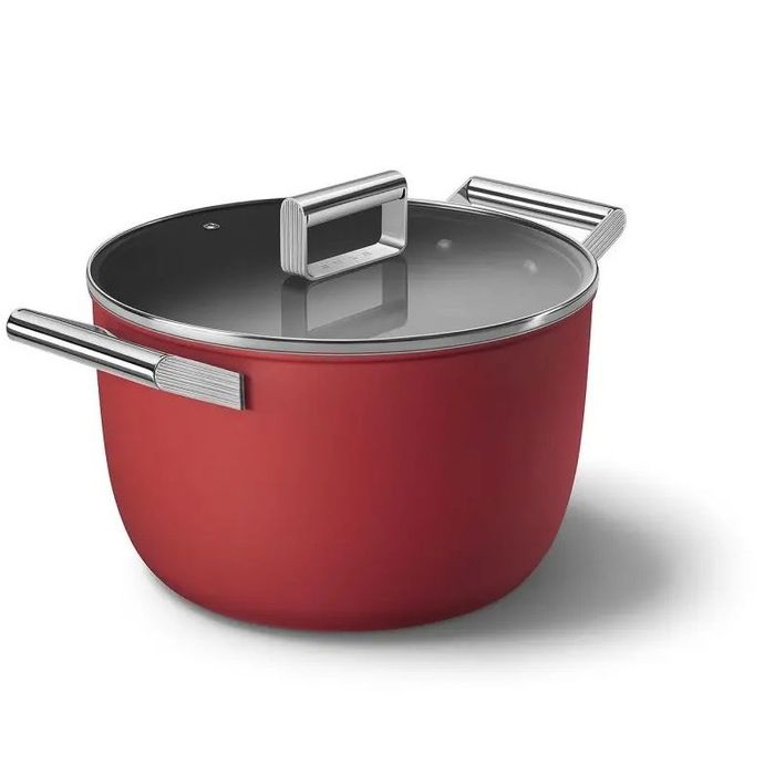 Garnek 26 cm Czerwony Smeg (CKFC2611RDM)