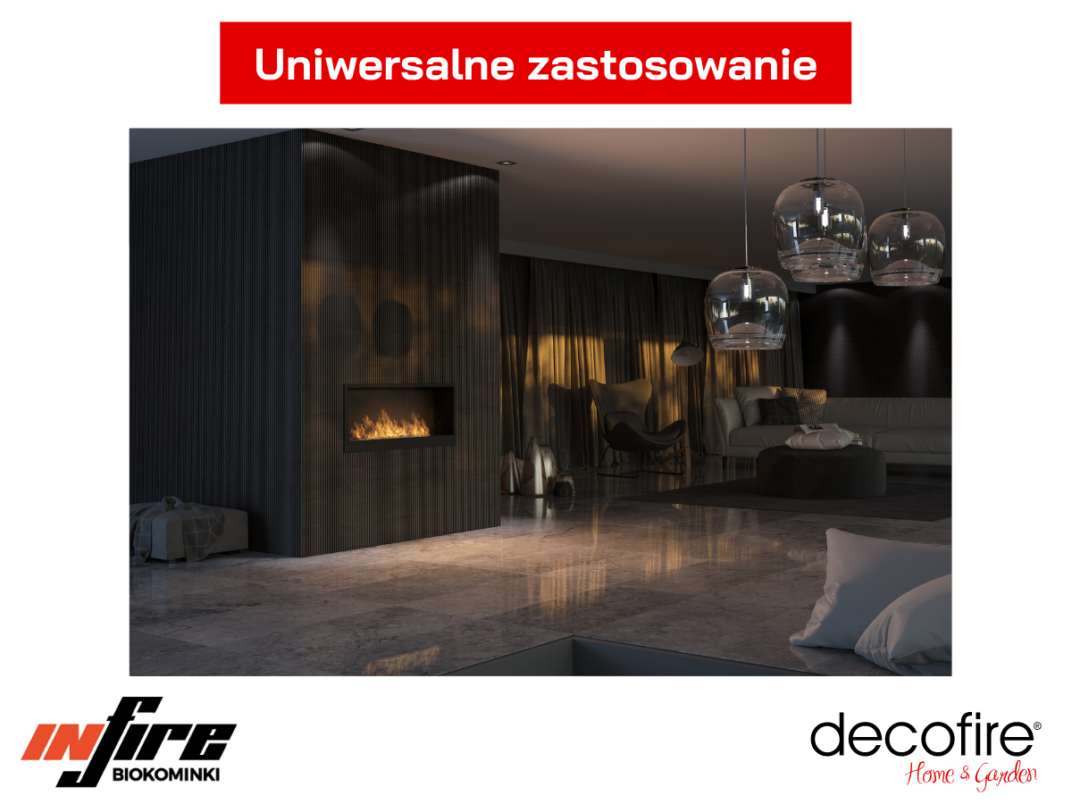 Biokominek Infire INSIDE 1200 do każdego wnętrza