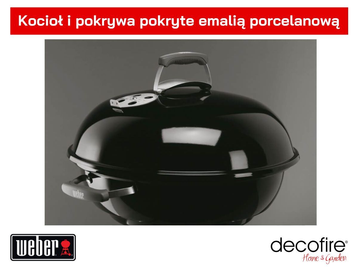 Grill węglowy Weber Compact Kettle 57 cm – chromowany ruszt