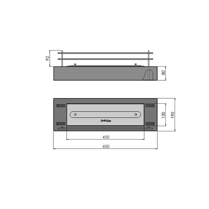 Biokominek wolnostojący Simple Fire FIREBOX 600