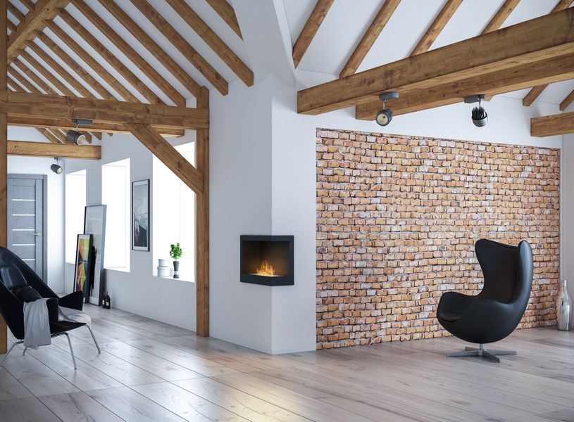 Aranżacja - biokominek narożny Simple Fire CORNER 600L prawy