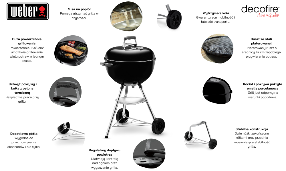 Grill węglowy Weber Bar-B-Kettle 47 cm