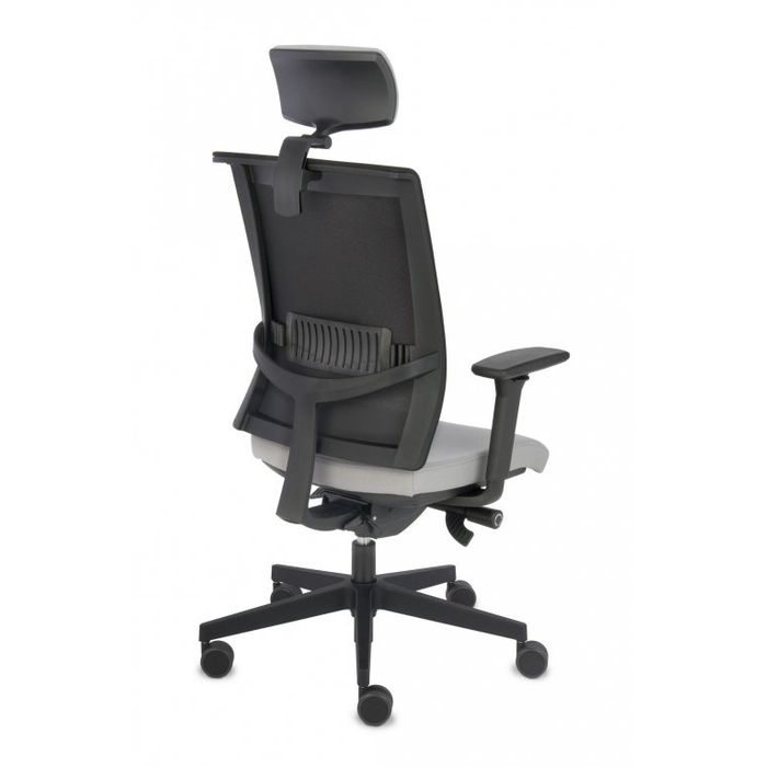 Fotel biurowy Grospol Level BS HD BLACK tkanina Synergy - 12 kolorów