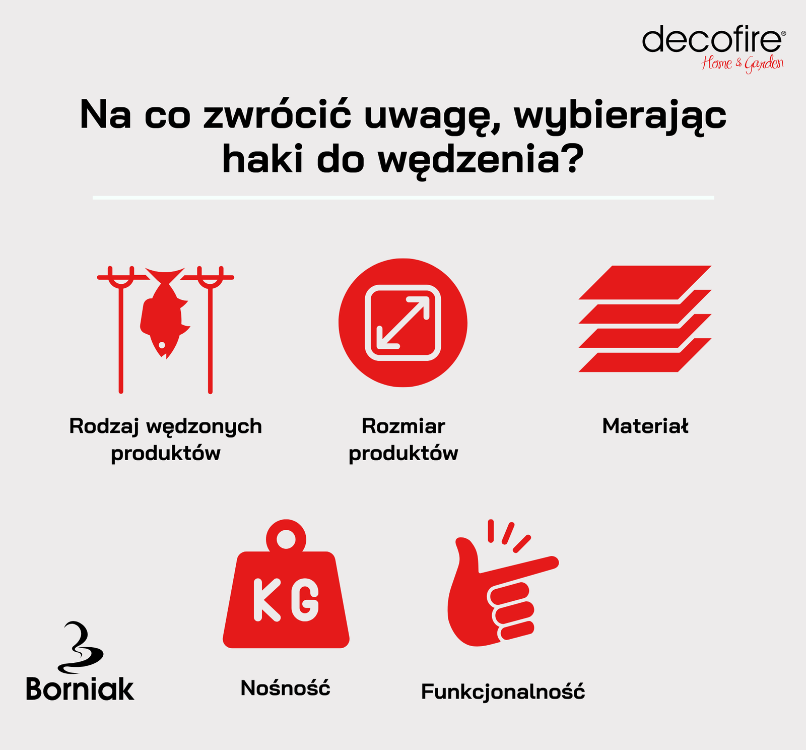 Haki do wędzenia – jaki kształt wybrać?