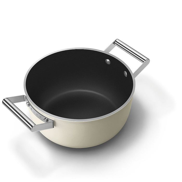 Garnek 24 cm Kremowy Smeg (CSF2412CRM)