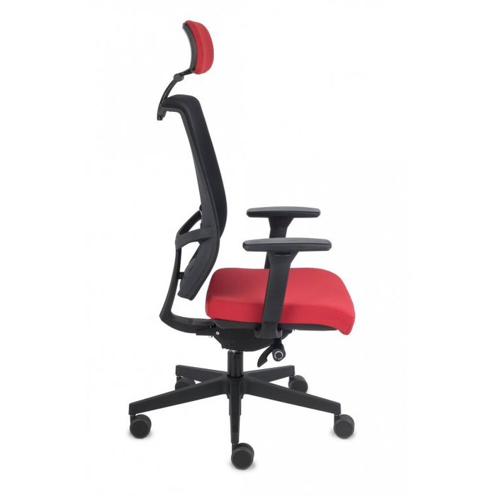 Fotel biurowy Grospol Level BS HD BLACK tkanina Hygge - 8 kolorów