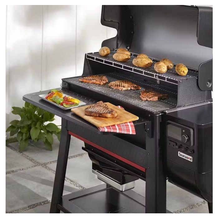 Składany stół przedni do grilla na pellet Searwood XL 600 Weber (3400109)