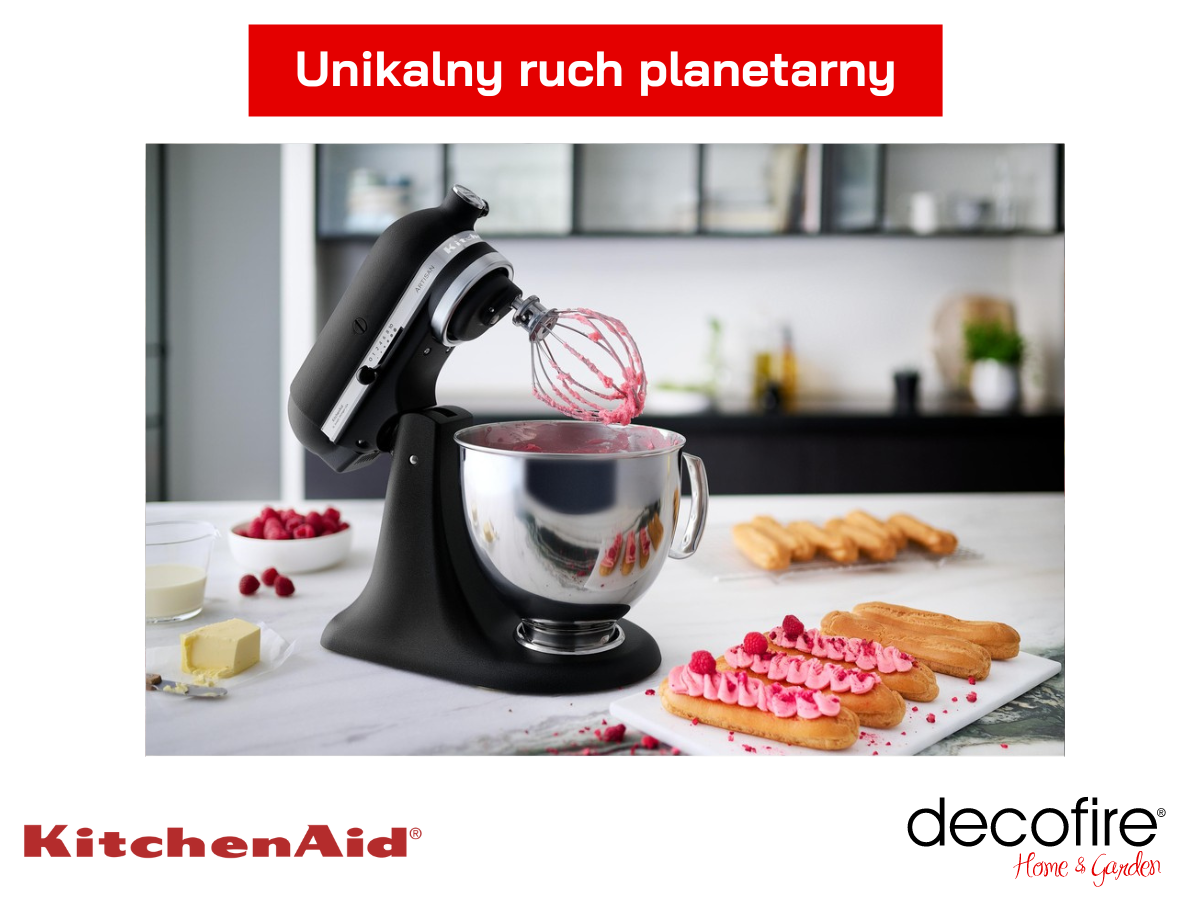 Mikser Artisan 5 Cast Iron Black KitchenAid z technologią planetarną