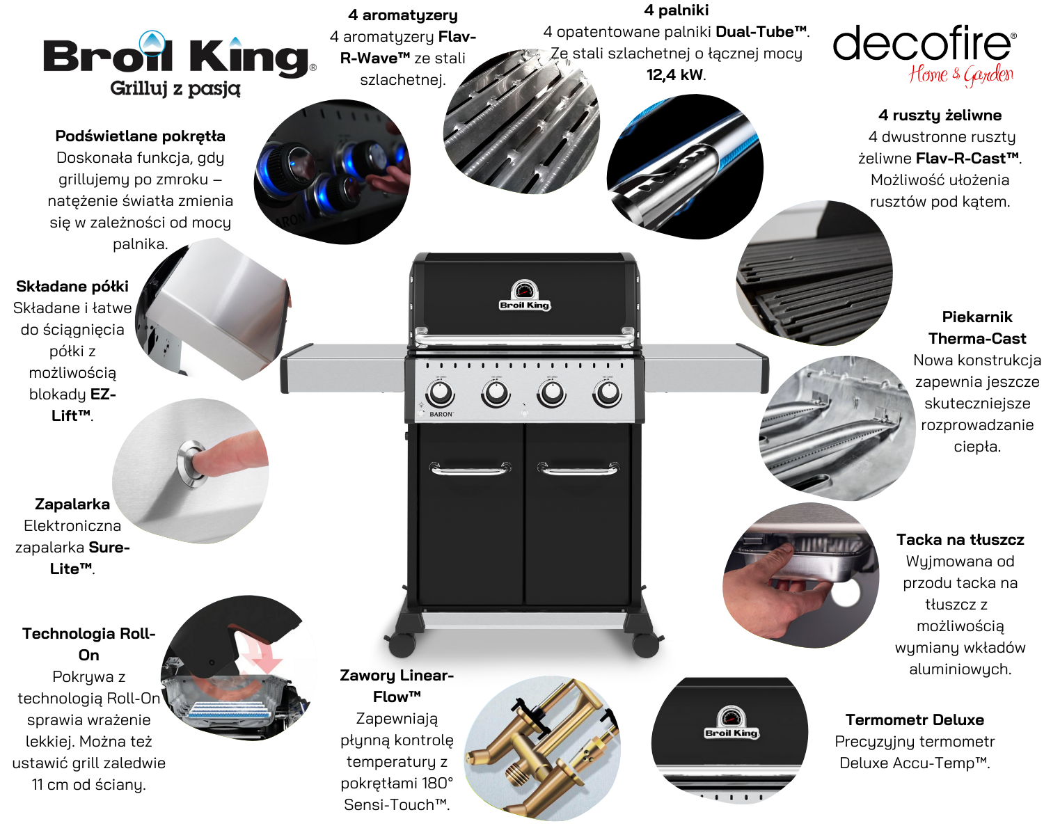 grill gazowy Broil King Baron 420 główne cechy