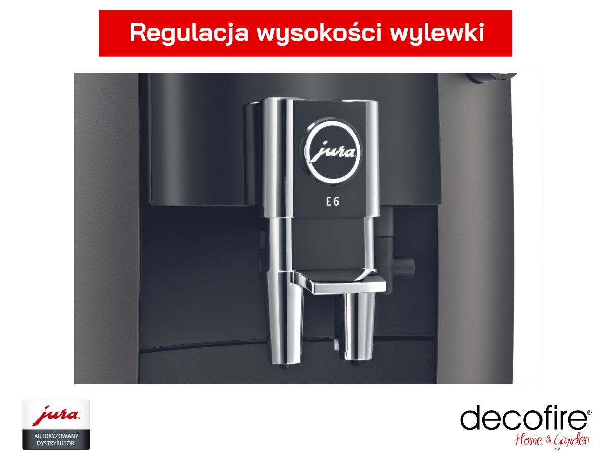 Regulowana wylewka w eskpresie Jura E6 Dark Inox (EB)