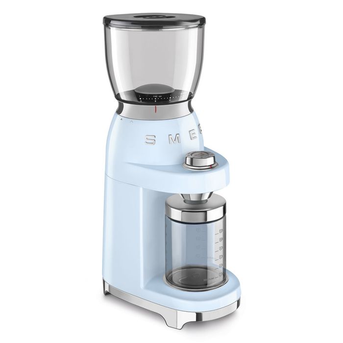 Elektryczny młynek do kawy 50's style Pastelowy błękit Smeg (CGF11PBEU)