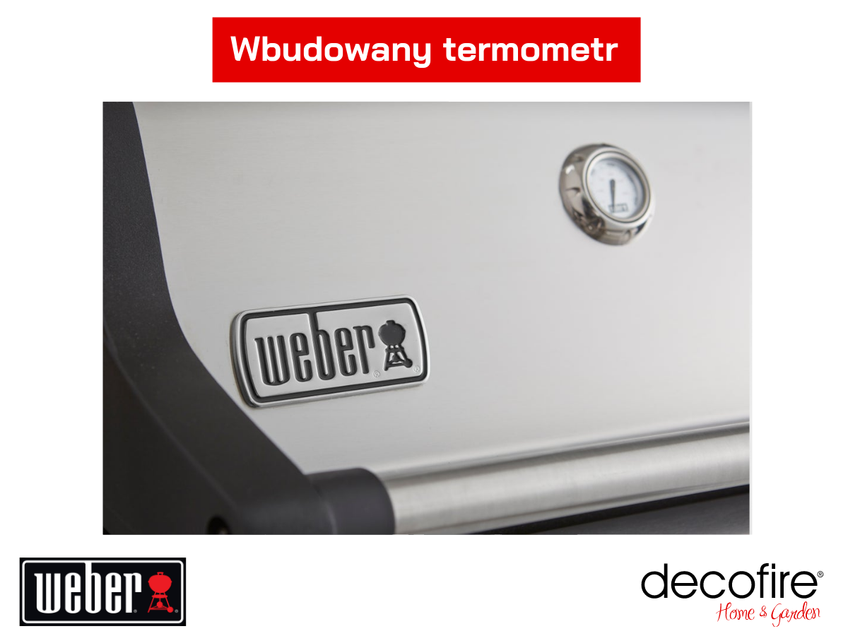 Wbudowany termometr w grillu gazowym Weber Spirit SP-335 Premium GBS