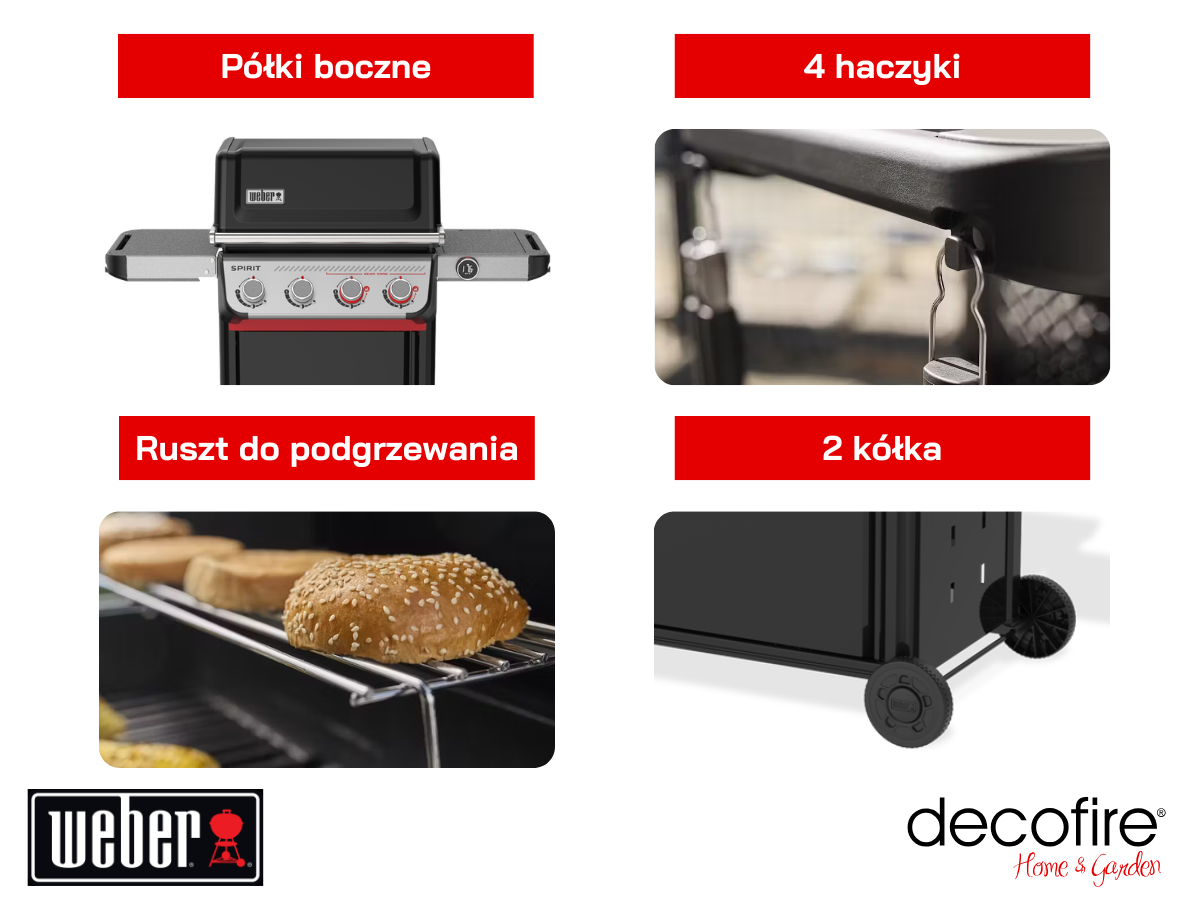 Dodatkowe udogodnienia w grillu gazowym Weber Spirit EX-425