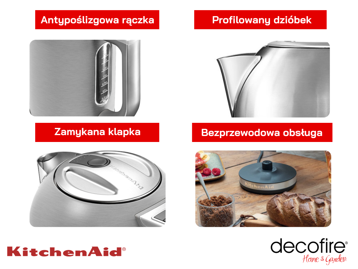 Dodatkowe udogodnienia w czajniku 1,7 Stainless Stell KitchenAid 