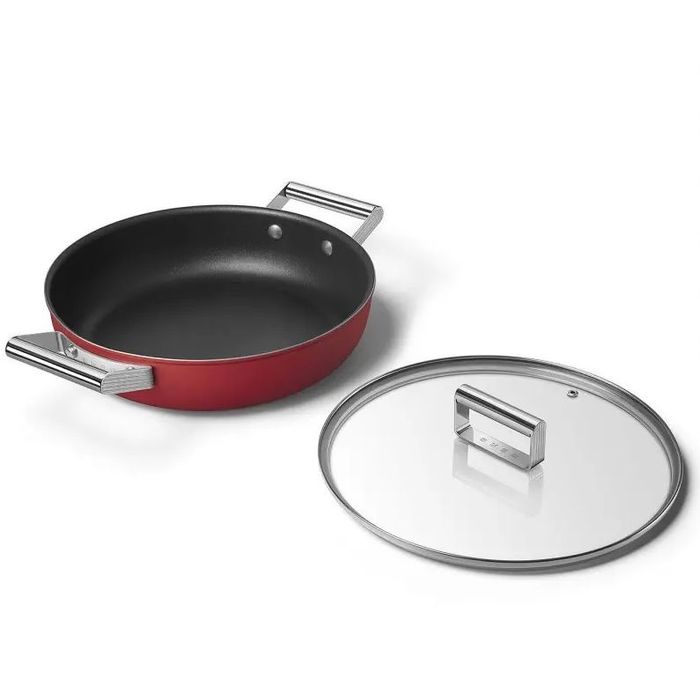 Patelnia głęboka 28 cm Czerwony Smeg (CKFD2811RDM)