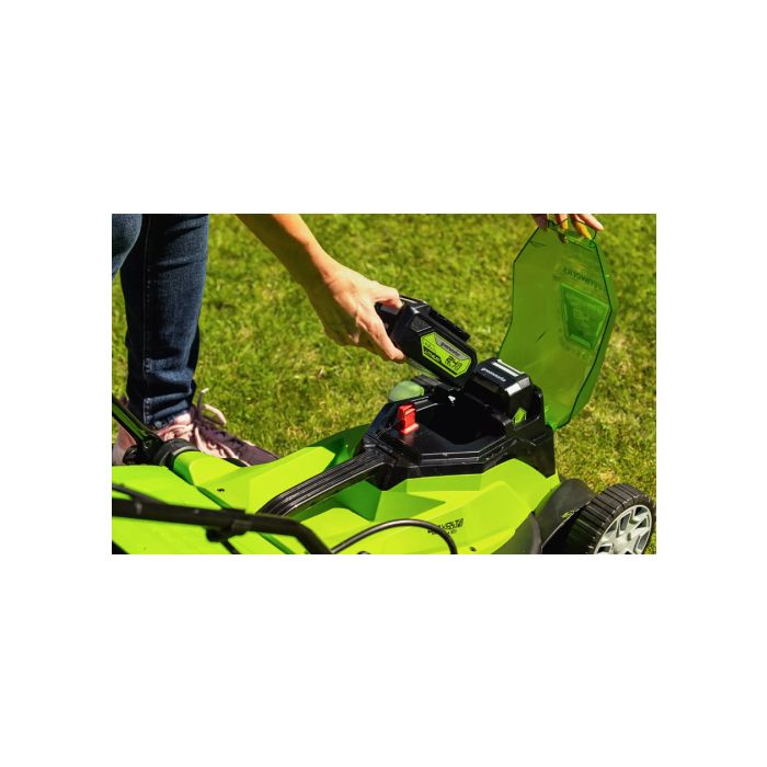 Greenworks Kosiarka 41 cm akumulatorowa 2x 24V GD24X2LM41K2x zestaw ładowarka dual + 2 aku. 2Ah (GR2512607UC) 