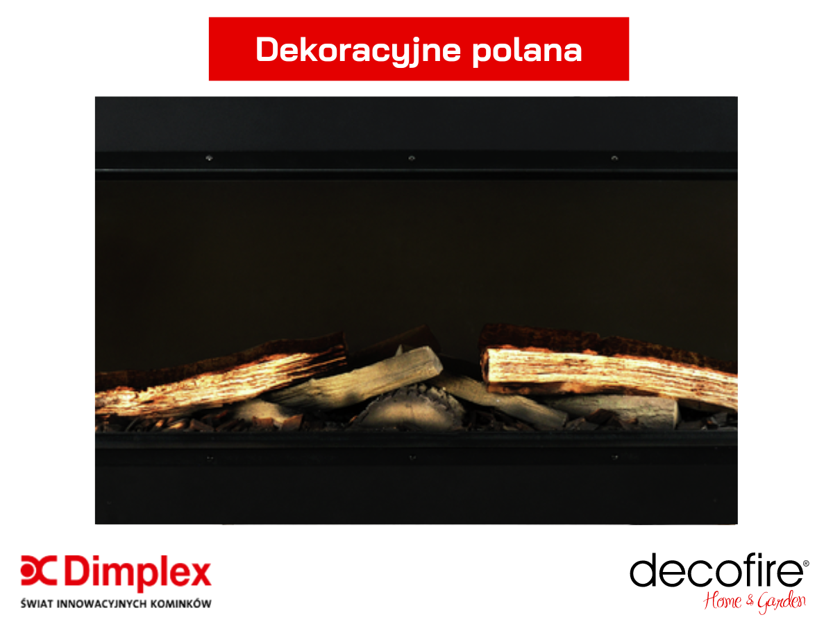 Dimplex kominek elektryczny do montażu ściennego Vivente Plus 100 – dekoracyjne polana