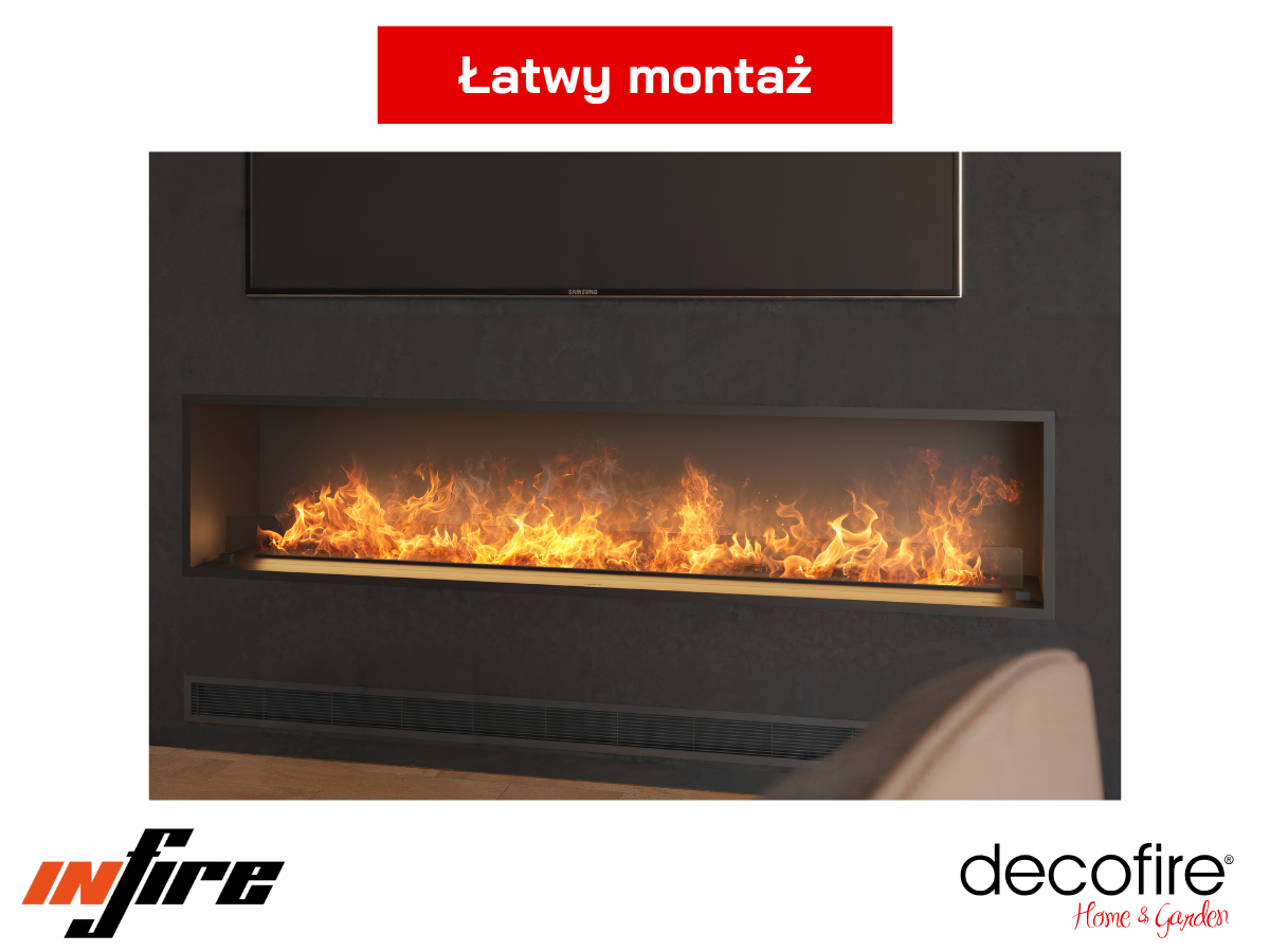 Kominek na parę wodną Infire Inside Invapo 2200 Multicolor – łatwy montaż