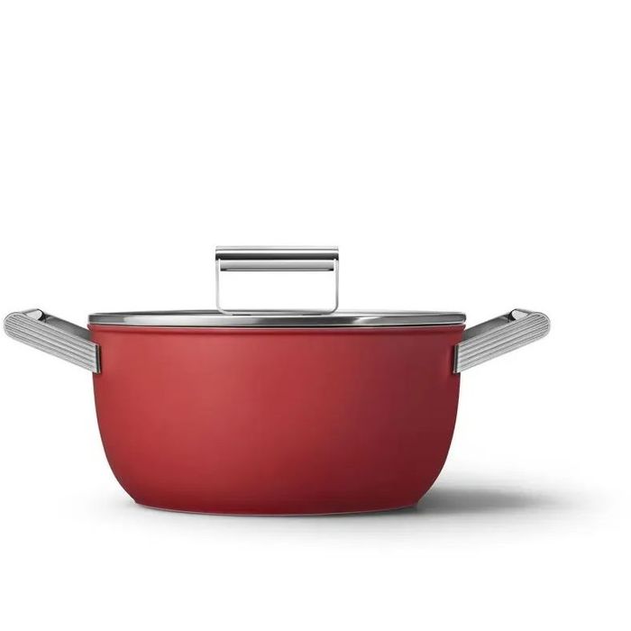 Garnek 24 cm Czerwony Smeg (CKFC2411RDM)