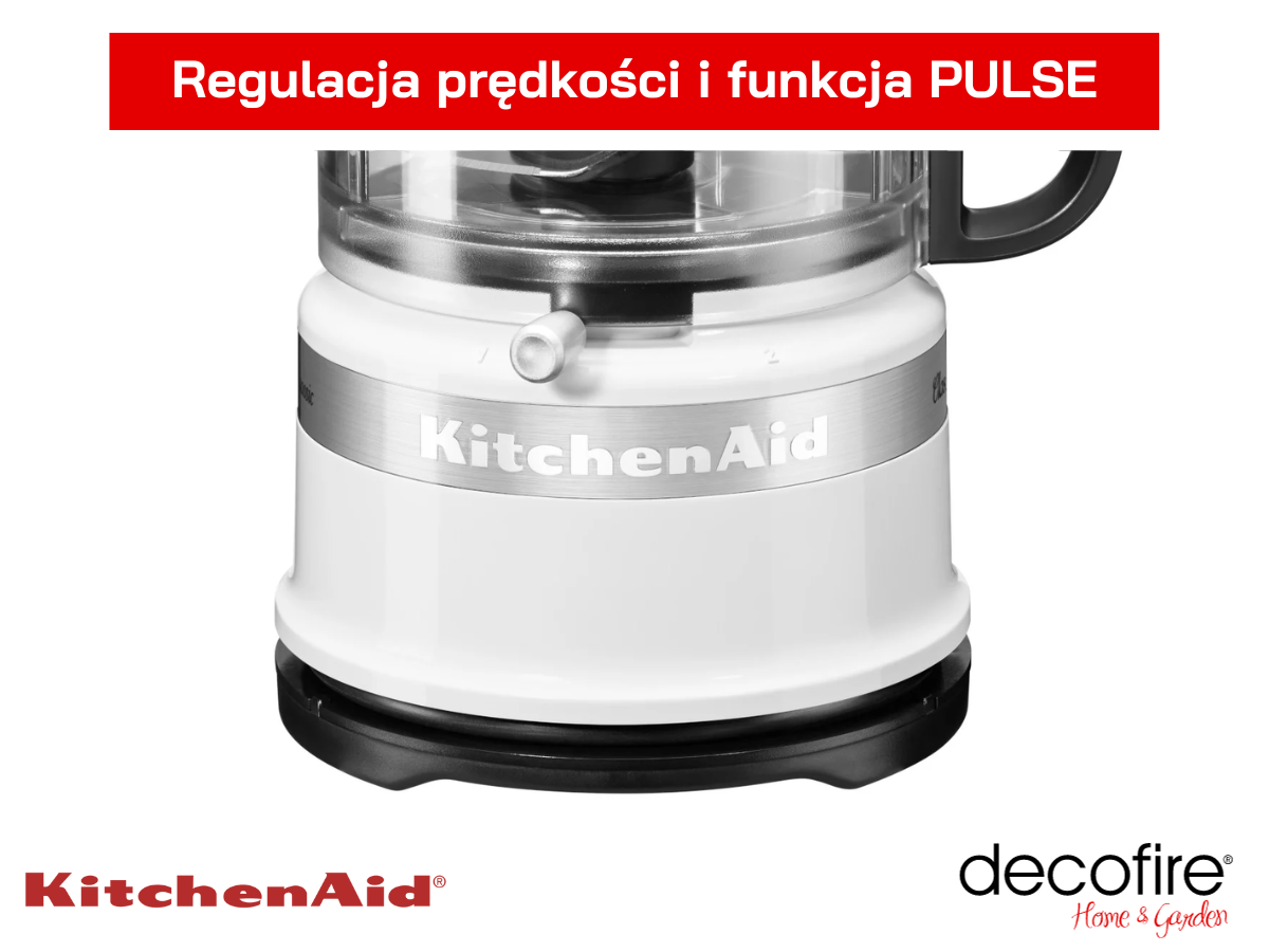 Regulacja prędkości i funkcja PULSE w malakserze MINI 0,8 l White KitchenAid
