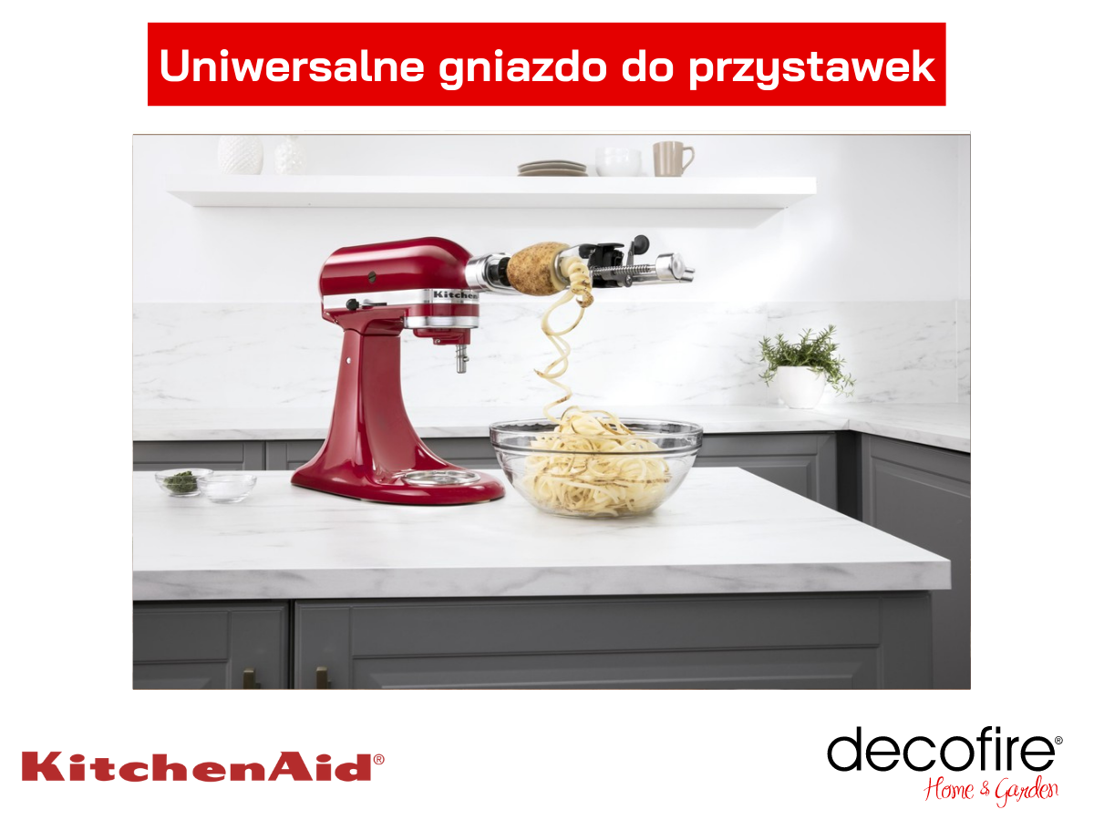 Mikser Artisan 5KSM185PS Candy Apple KitchenAid z uniwersalnym gniazdem