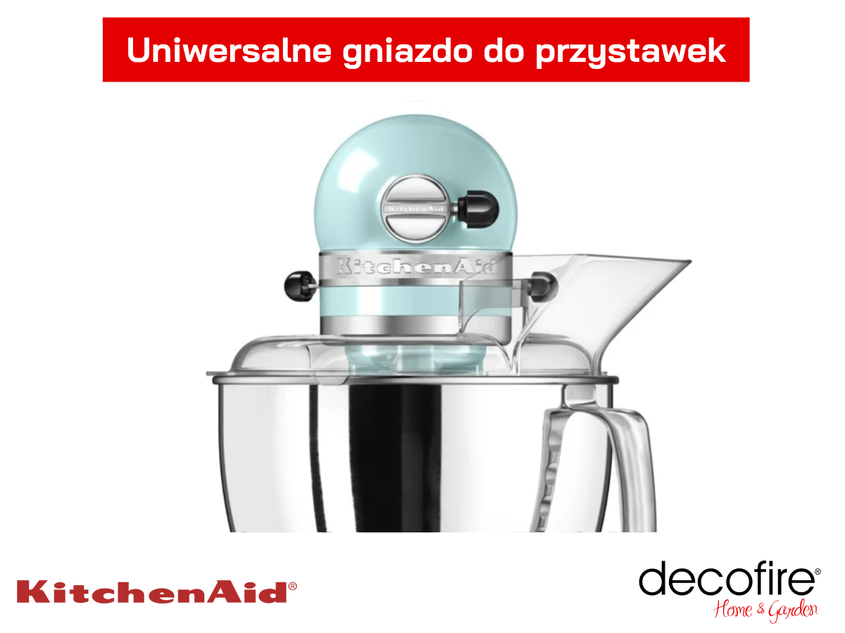 Uniwersalne gniazdo na dodatkowe przystawki w mikserze Artisan 5 Ice Blue