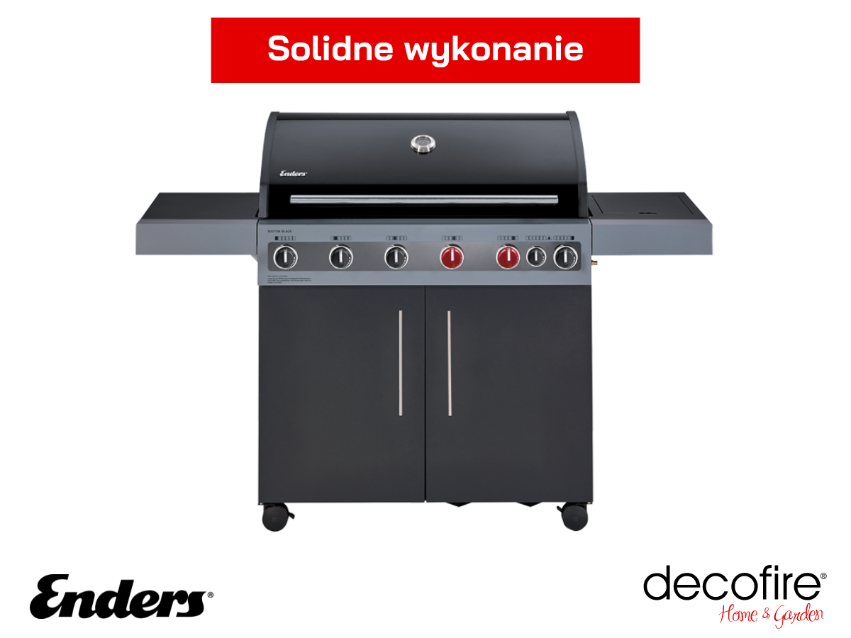 Solidne wykonanie grilla Enders Boston Black 6 KR Turbo