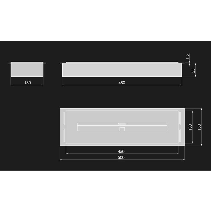 Biokominek Simple Fire Inbox Simple 500 Inox