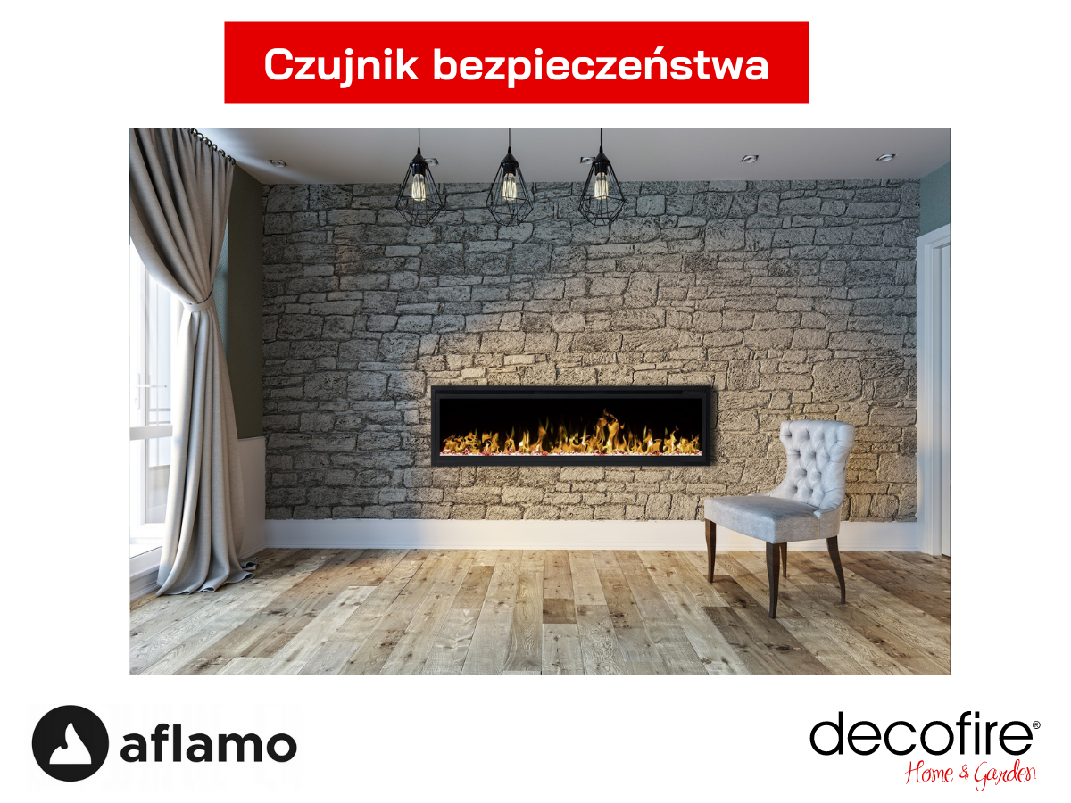 Kominek elektryczny Aflamo Royal z czujnikiem bezpieczeństwa