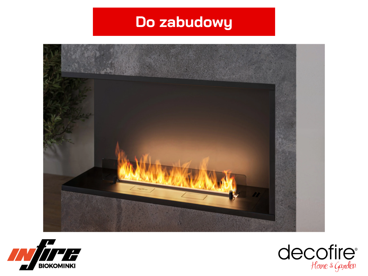 Biokominek do zabudowy Infire Etronic Basic L 1000 – idealny do zabudowy