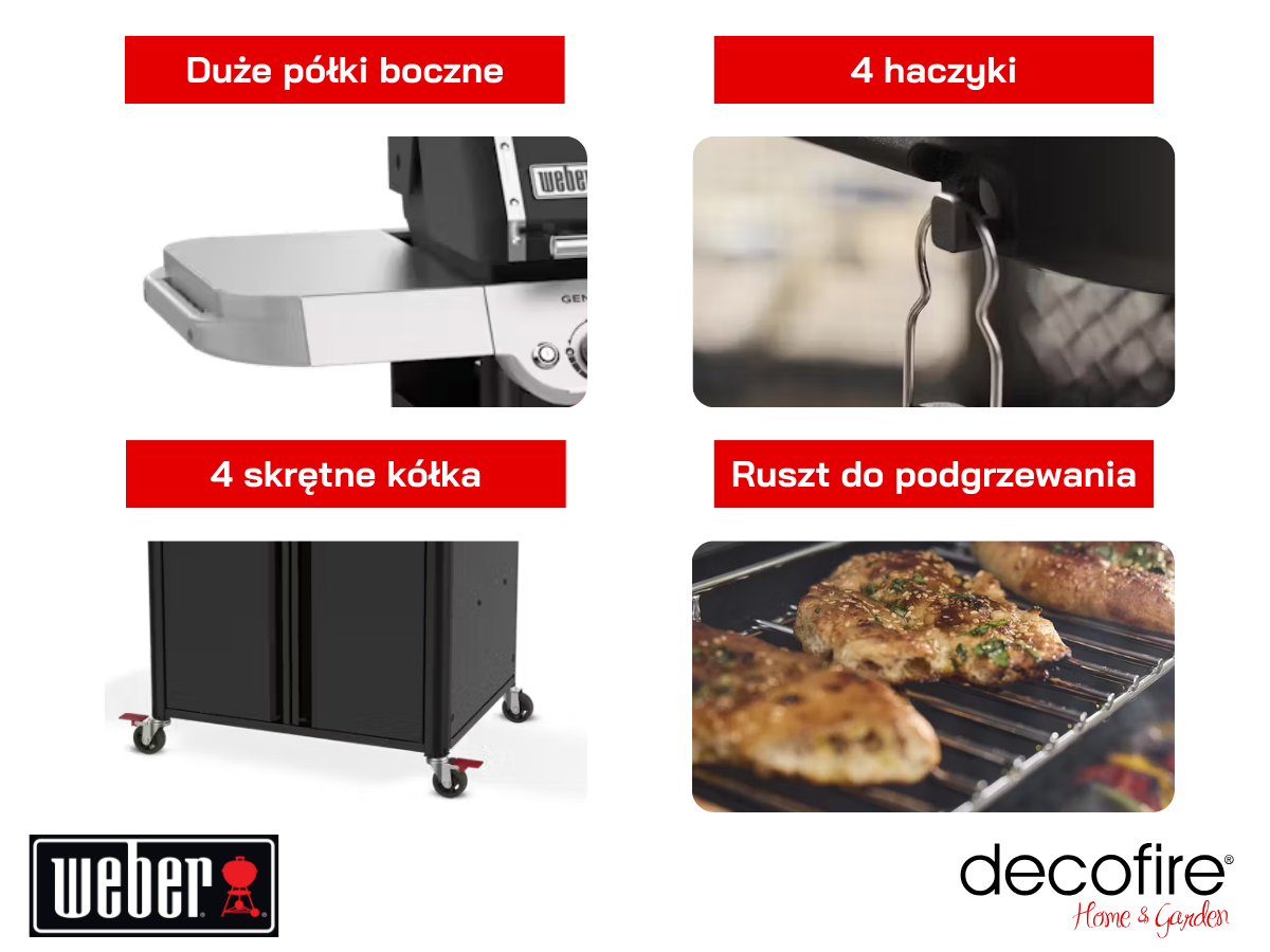 Dodatkowe udogodnienia w grillu gazowym Weber Genesis E-315W