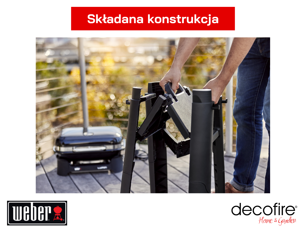 Stojak do grilli elektrycznych Lumin Compact Weber – składana konstrukcja