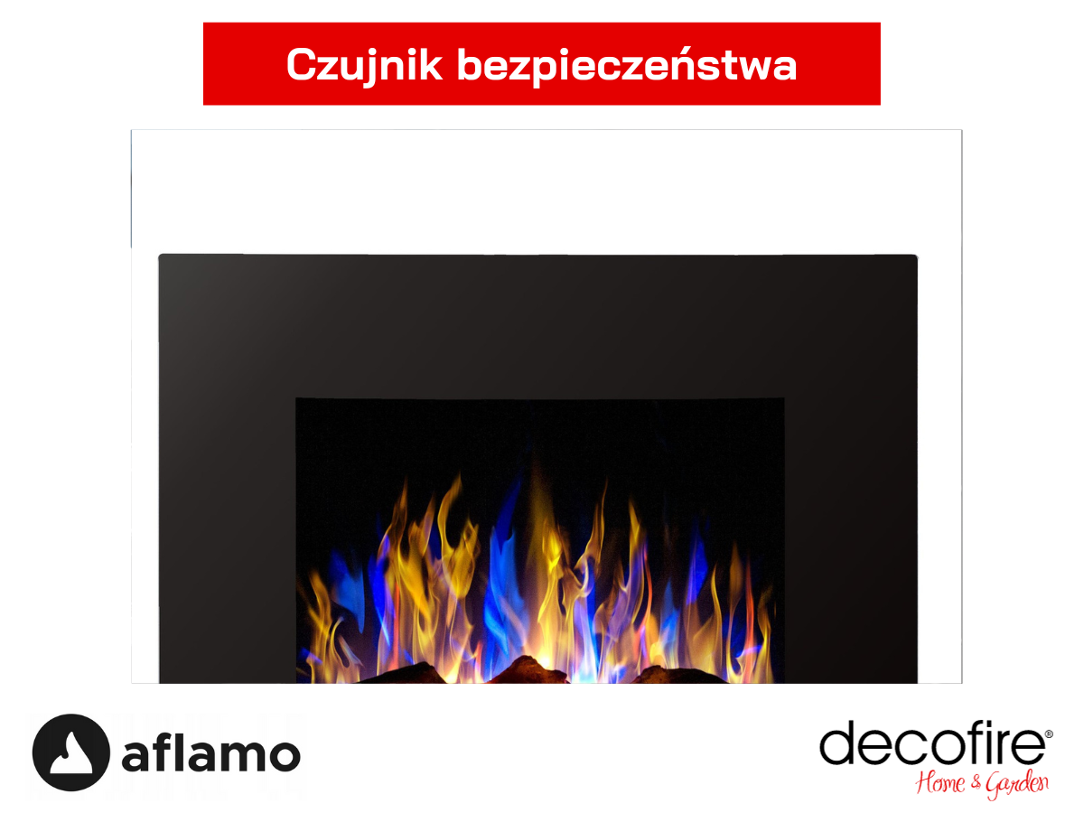 Kominek elekryczny Aflamo Malibu z czujnikiem bezpieczeństwa