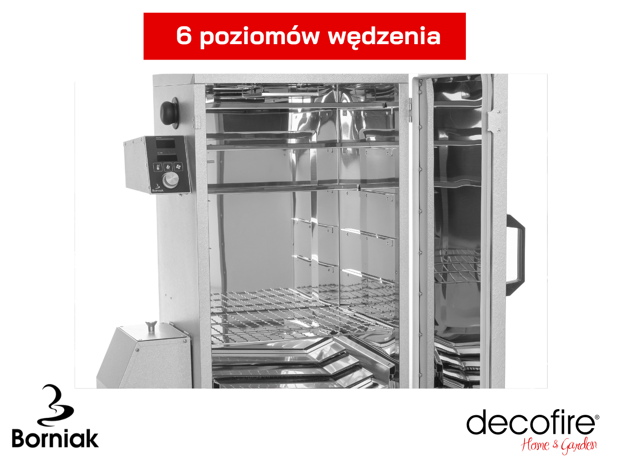 6 poziomów wędzenia w wędzarni Borniak Timer UWDT-70 v1.4