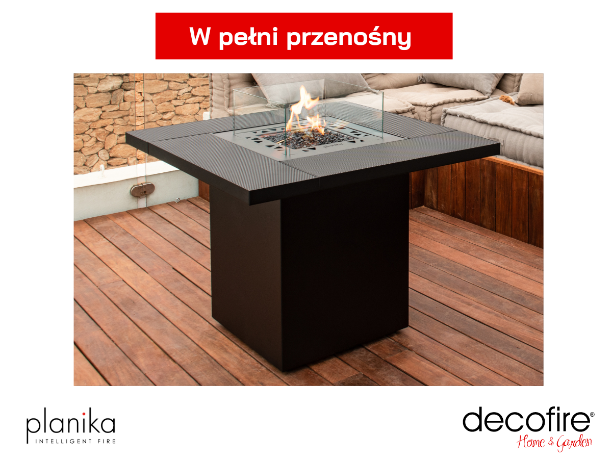 Przenośny kominek gazowy Planika Square Table Planika