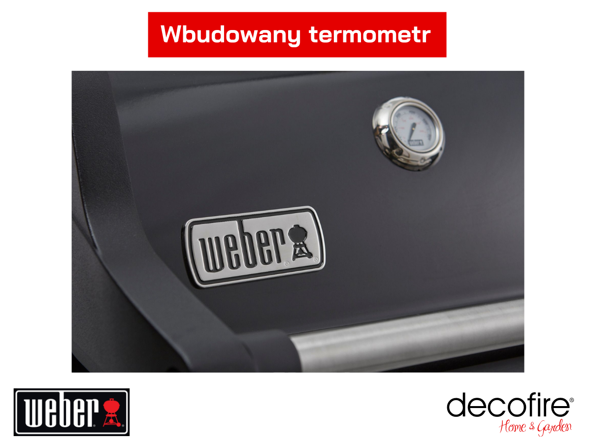 Wbudowany termometr w grillu gazowym Weber Spirit E-225