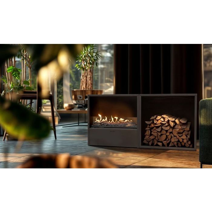 Biokominek Planika Cottage + logbox