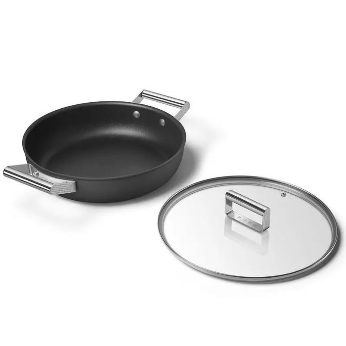 Patelnia głęboka 28 cm Czarny Smeg (CKFD2811BLM)