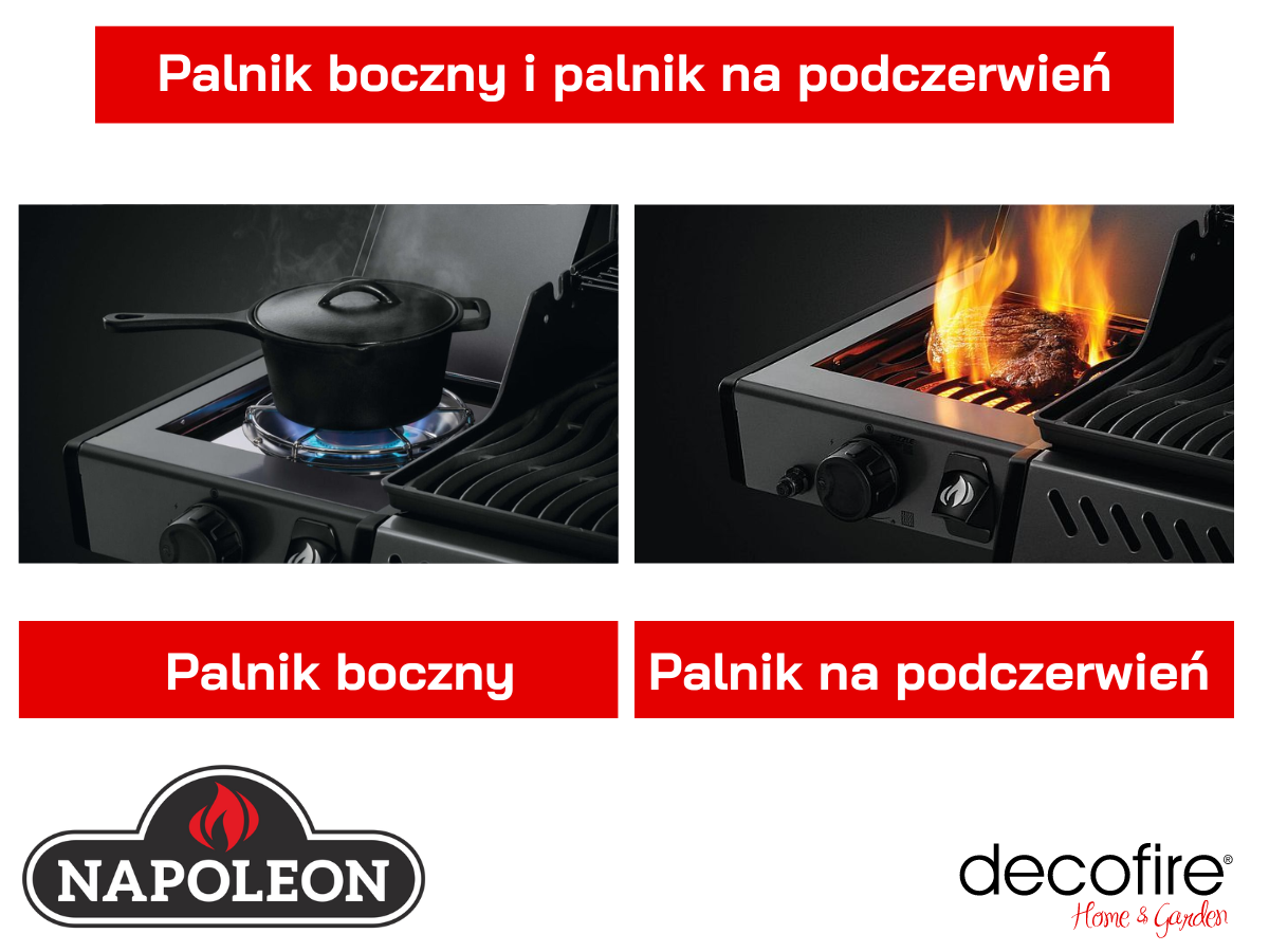 Palnik boczny a palnik na podczerwień Napoleon